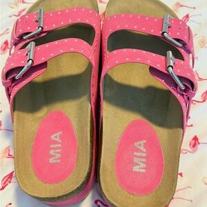 MIA Pink Sandals with Silver Accents